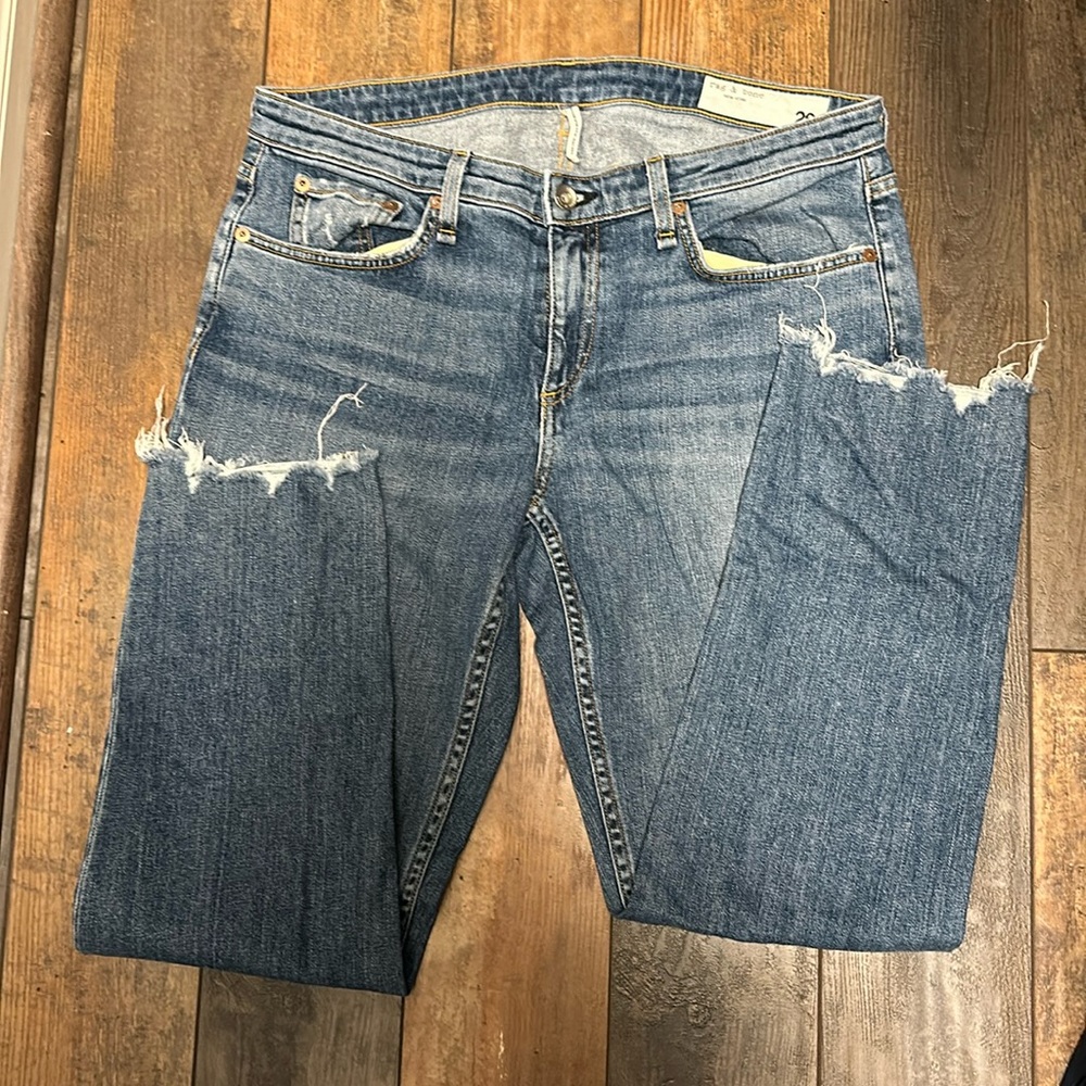 Rag and Bone Dre Low-Rise Slim Boyfriend Jean